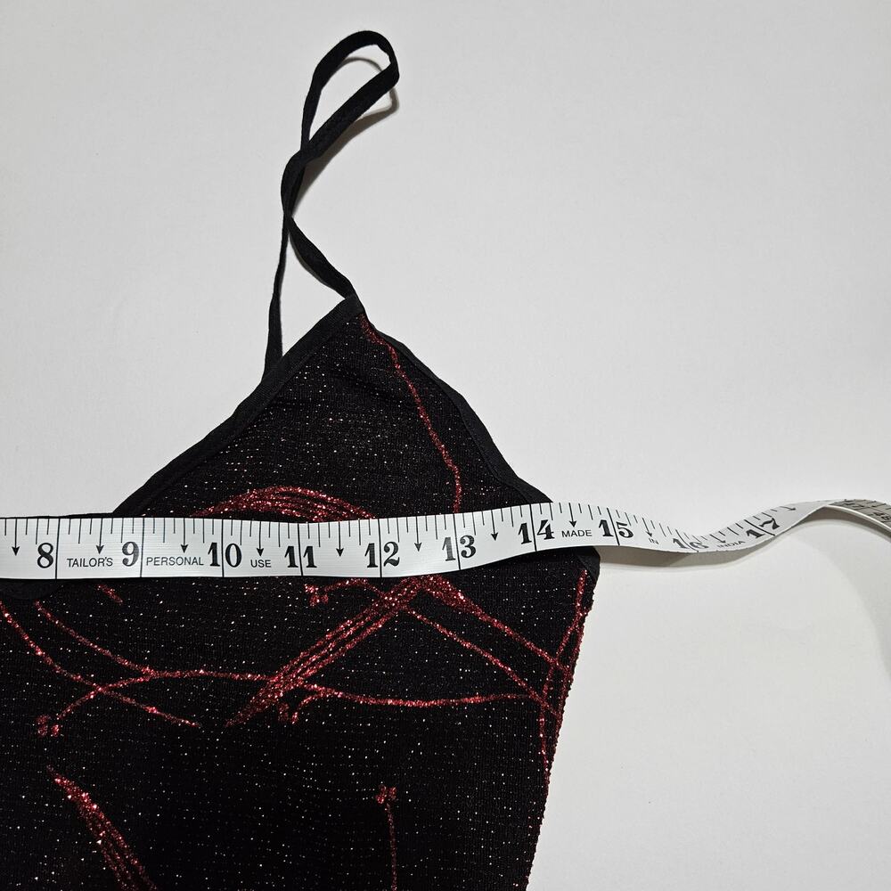 Y2k Euro Asymmetrical Top Whimsigoth Cami Sparkle - Size Small - Picture 5 of 6